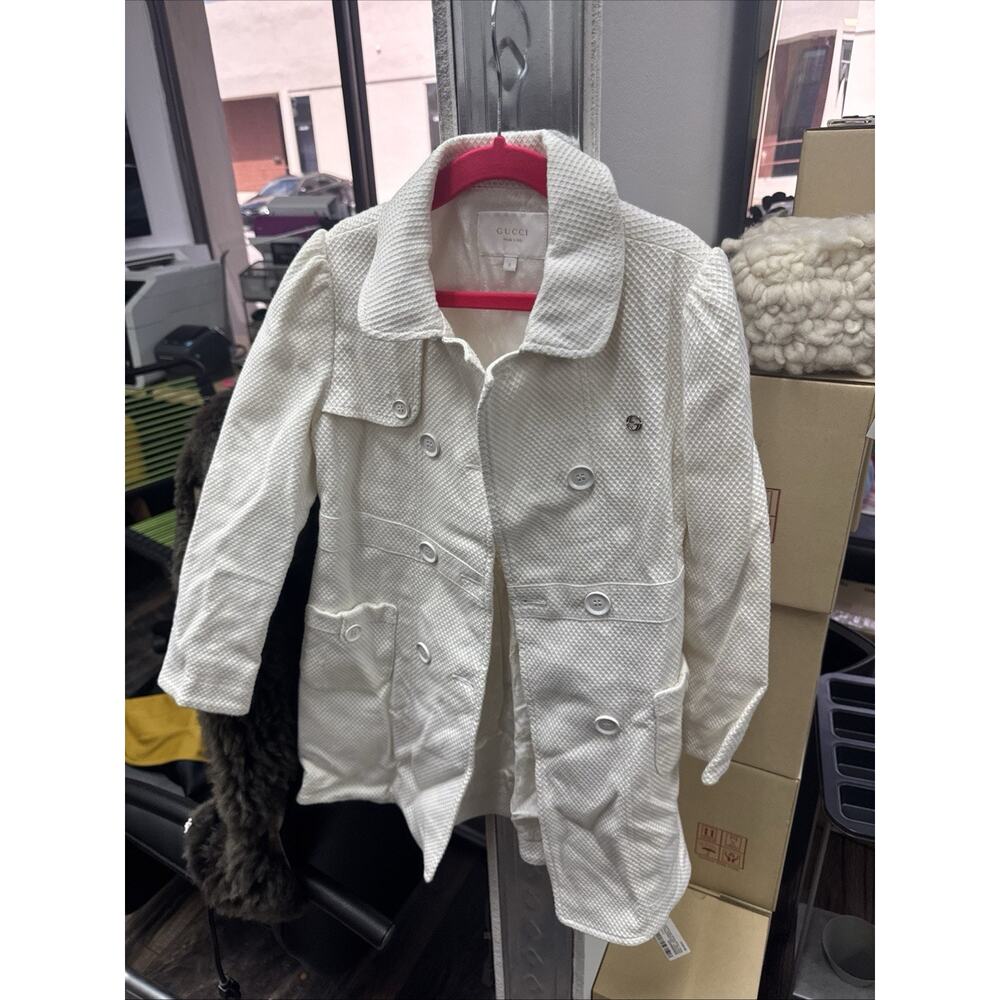 Gucci Girls Faille Monogrammed Coat